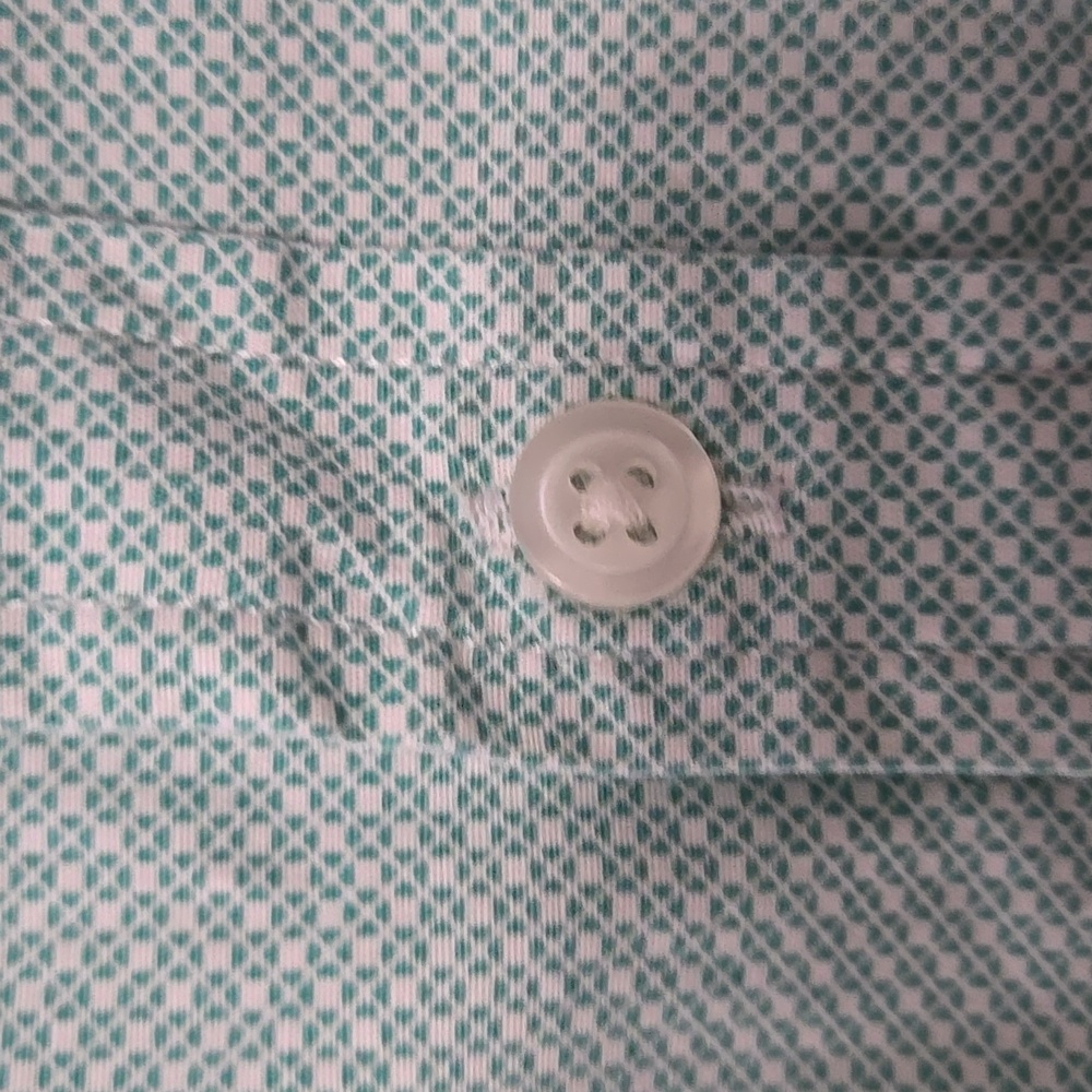 APT. 9 Green Print Short Sleeve Shirt - Picture 6 of 9